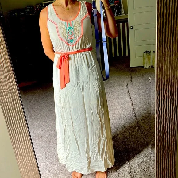 Flying Tomato Dresses | Flying Tomato Dress Neon Crochet Sz L Super Cute! Literally Brand New! | Color: Cream/Orange | Size: L | Kp131'S Closet